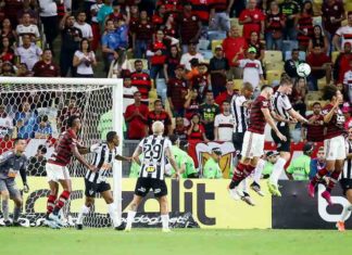 Com as avenidas Maidana,Patrick e Fabio Santos, Atlético perde para o líder Flamengo no Maracanã