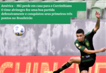 América – MG perde em casa para o Corinthians